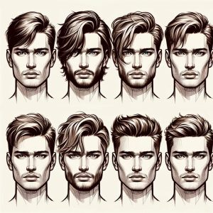 Frisuren für die rechteckige Gesichtsform des Mannes